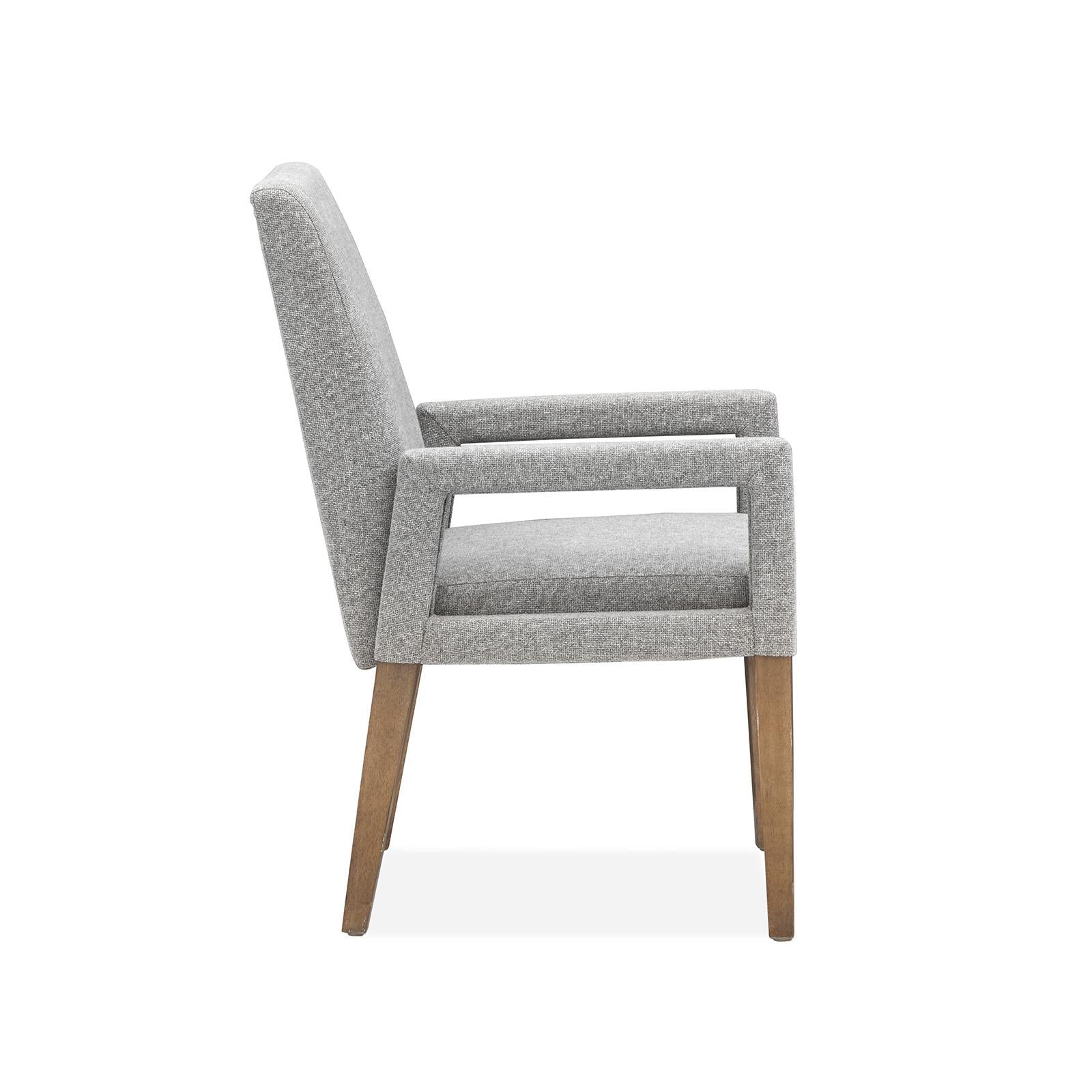  Magnussen Lindon D5570-73G Dining Arm Chair with Grey Upholstered Seat & Back IMAGE 3