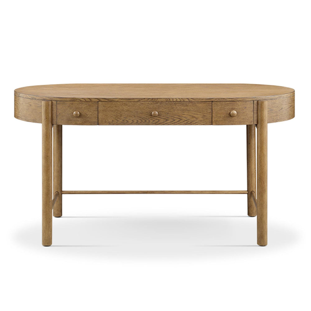  Magnussen Hadleigh Brown H5558-01 Oval Writing Desk IMAGE 3