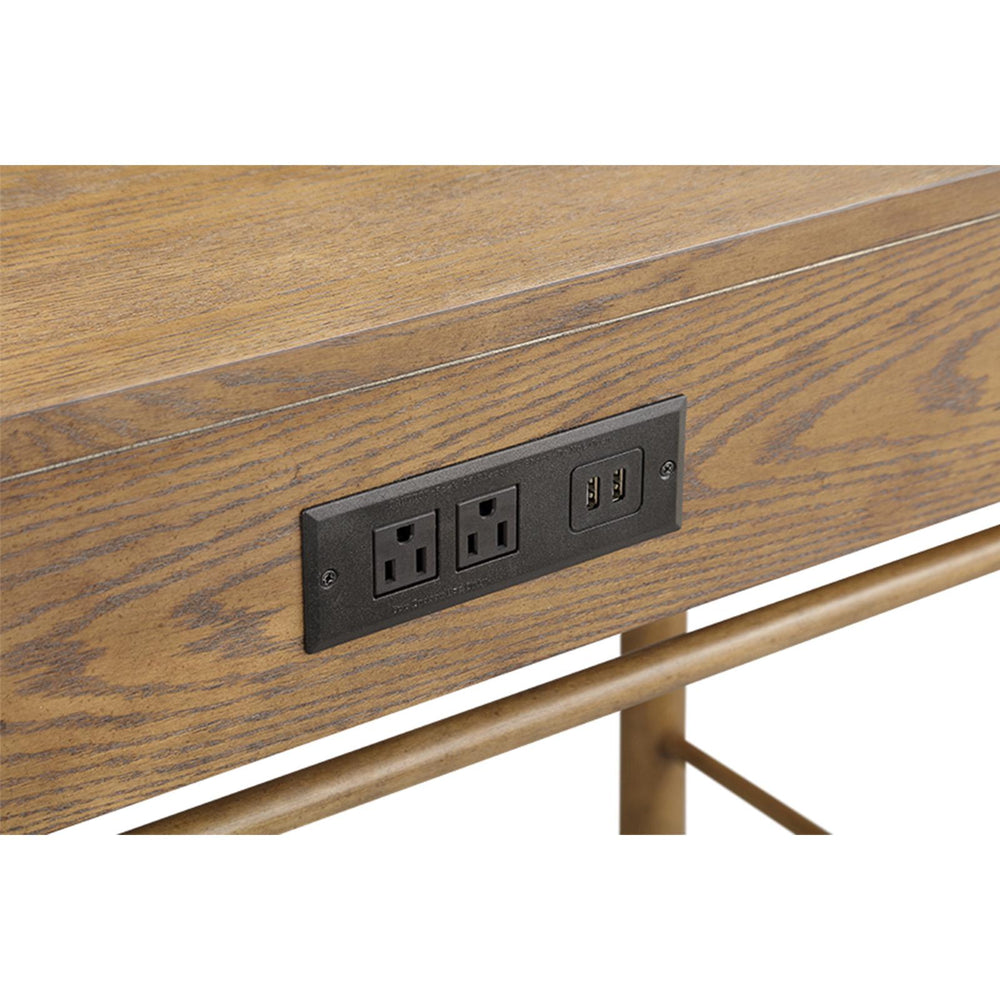 Magnussen Hadleigh Brown H5558-01 Oval Writing Desk IMAGE 5