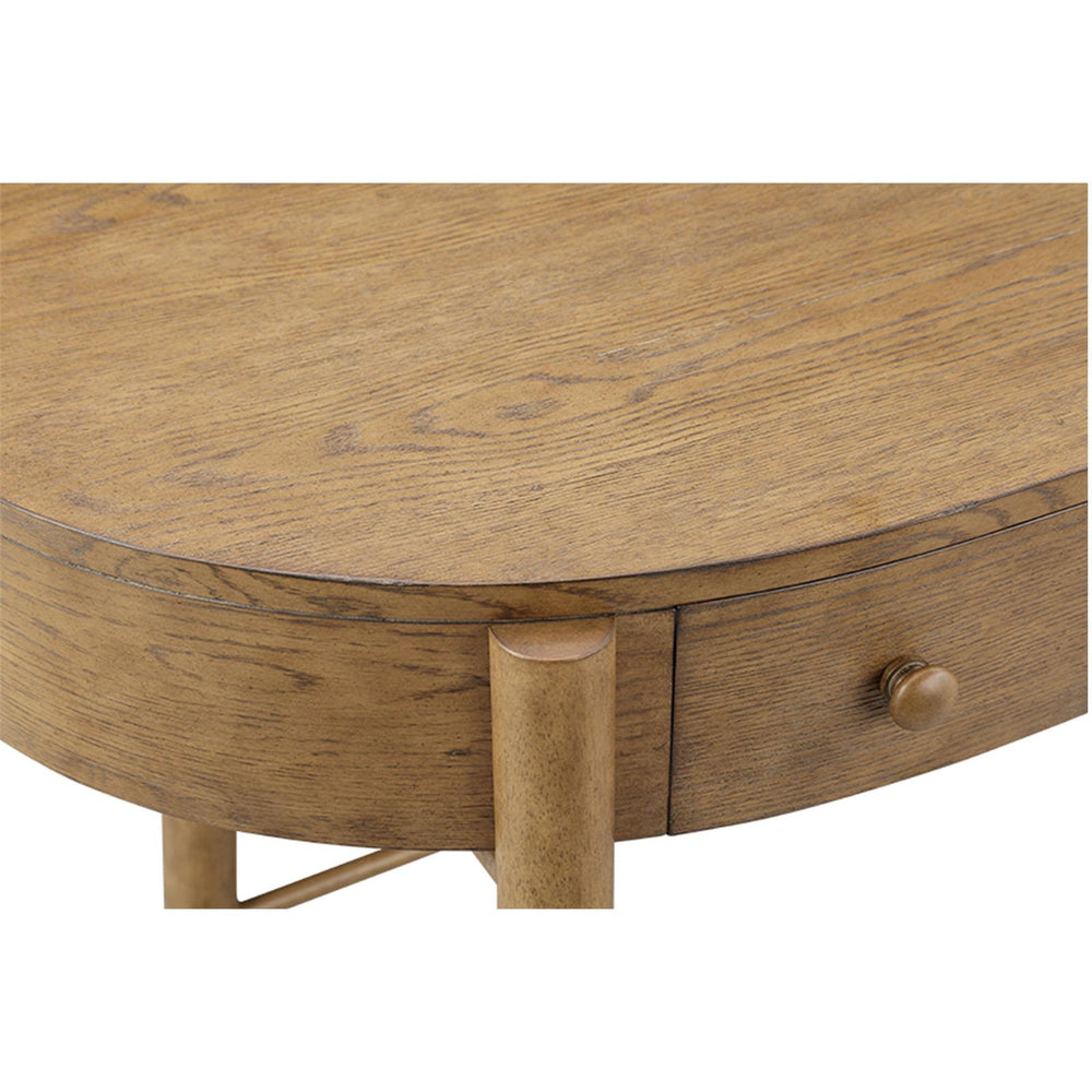  Magnussen Hadleigh Brown H5558-01 Oval Writing Desk IMAGE 6