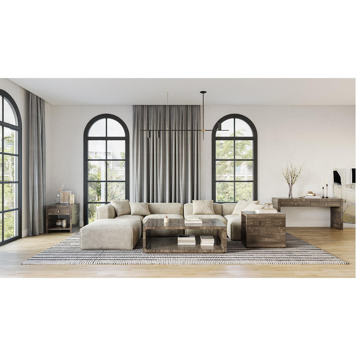  Magnussen LeLand T5704-43 Rectangular Cocktail Table with Casters IMAGE 6