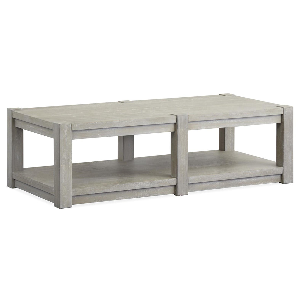  Magnussen Burgess T5701-42 Rectangular Shelf Cocktail Table with Casters IMAGE 1