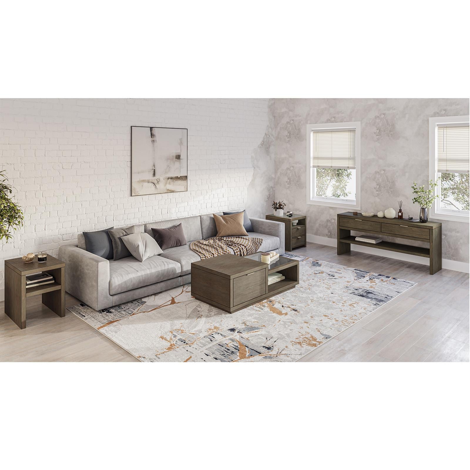  Magnussen Merrick T5653-43 Rectangular Cocktail Table with Casters IMAGE 2