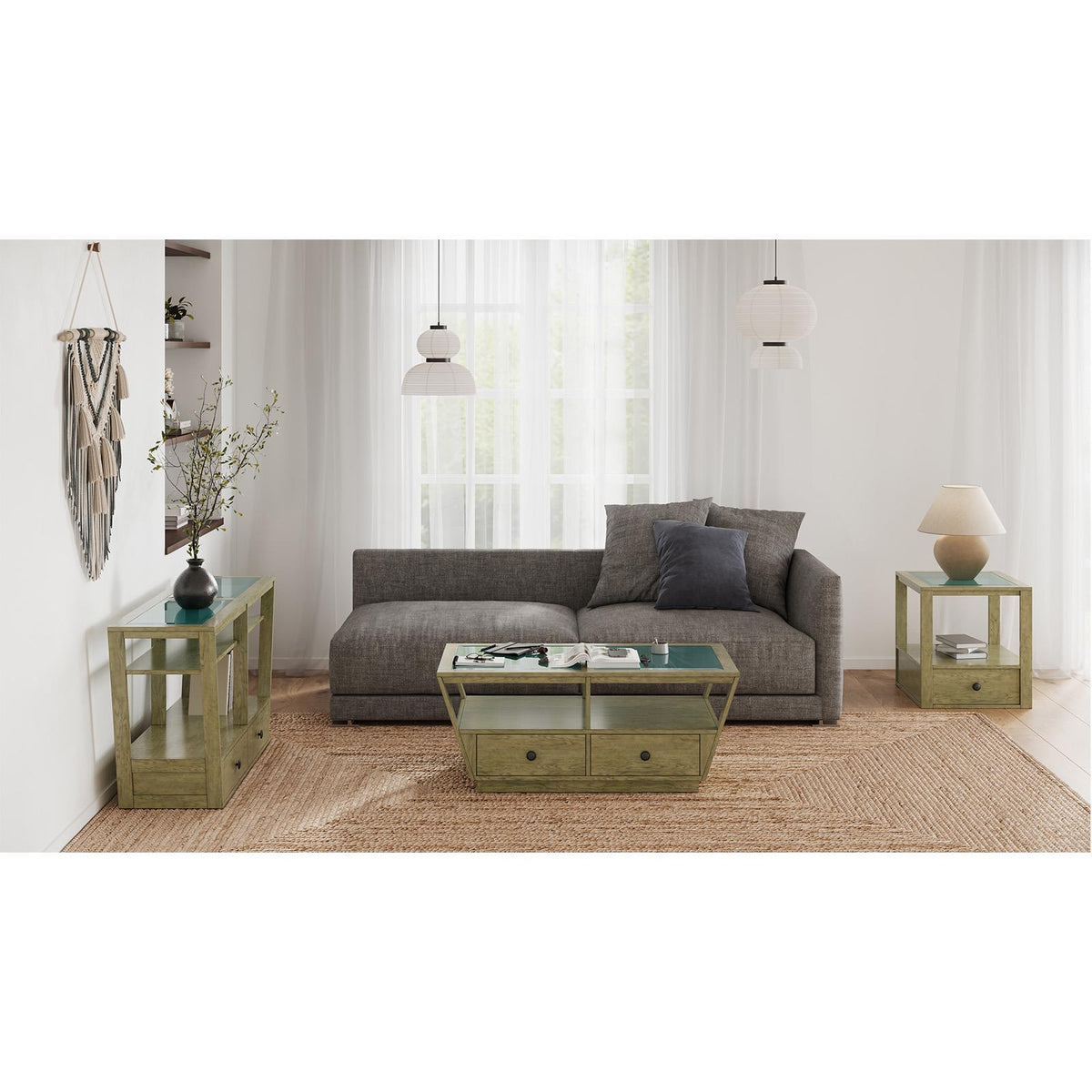  Magnussen Hardison T5631-73 Rectangular Sofa Table IMAGE 2