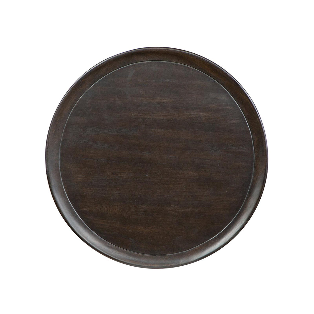  Magnussen Lindon T5570-30D Dark Round Pedestal Accent End Table IMAGE 2