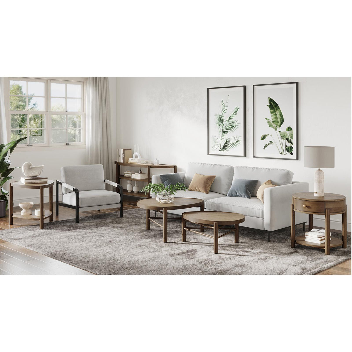  Magnussen Hadleigh T5558-75 Demilune Sofa Table IMAGE 3