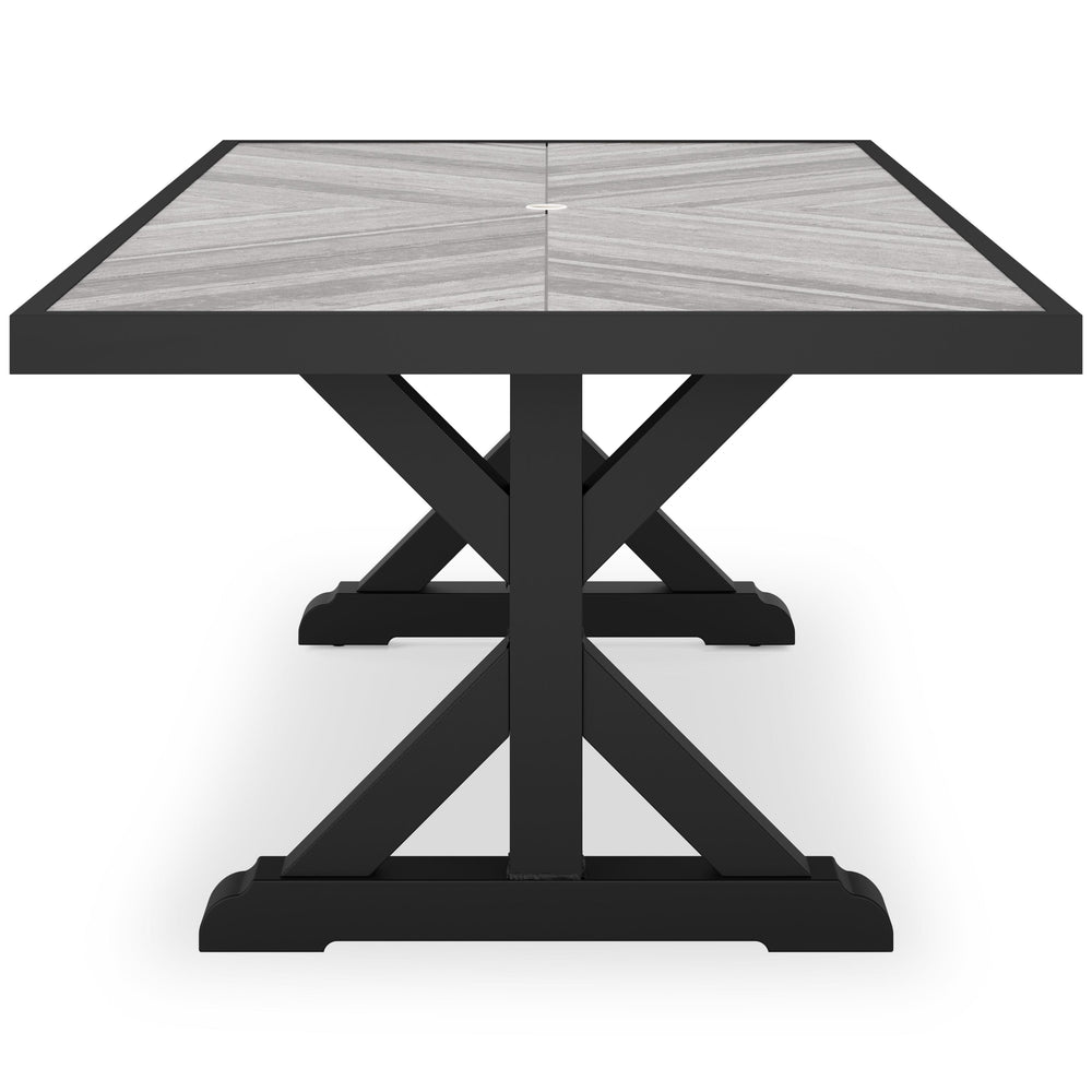  Signature Design by Ashley Beachcroft P792-625 Rectangular Dining Table with Umbrella Option IMAGE 3
