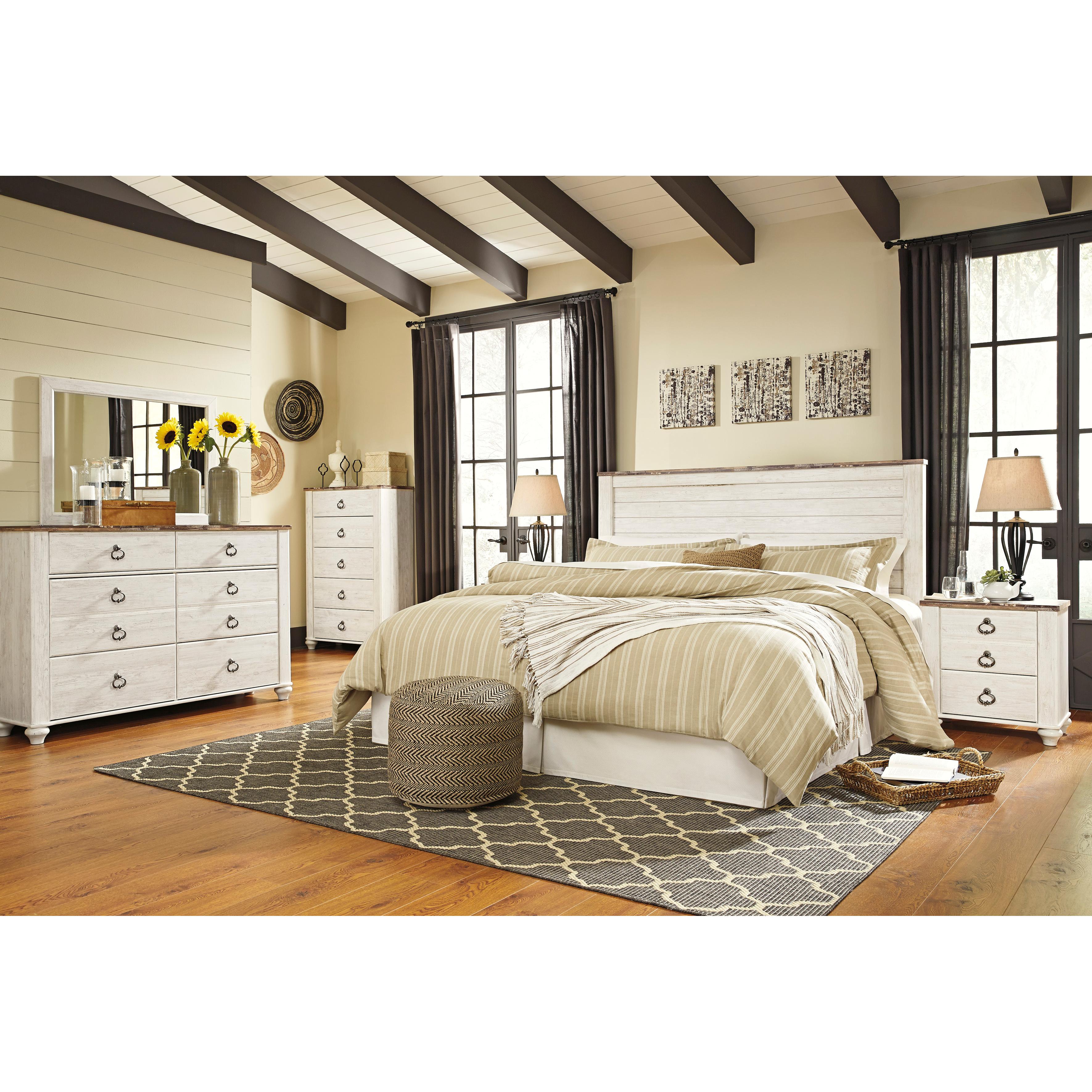  Signature Design by Ashley Willowton B267-58 King/California King Panel Headboard IMAGE 3