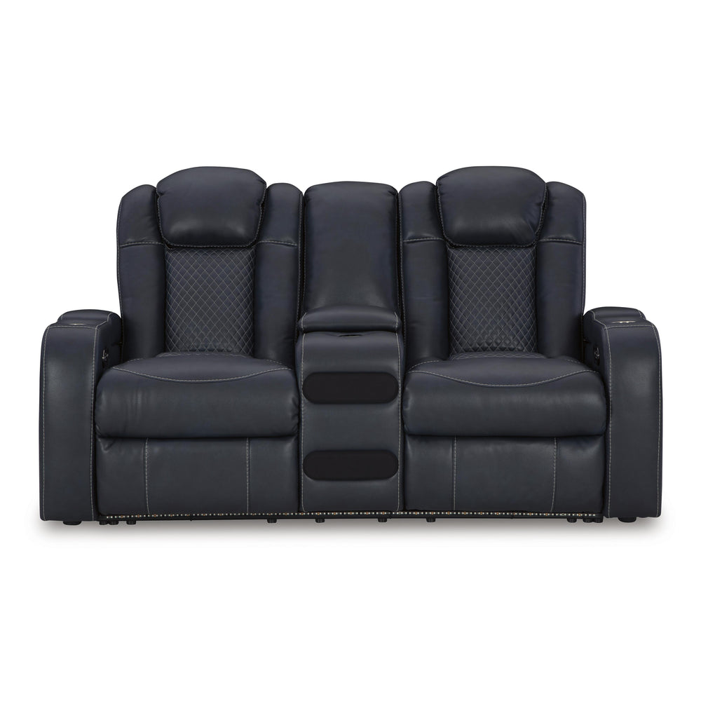  Signature Design by Ashley Fyne-Dyme 3660318 Power Reclining Loveseat with Console and Adjustable Headrest IMAGE 3