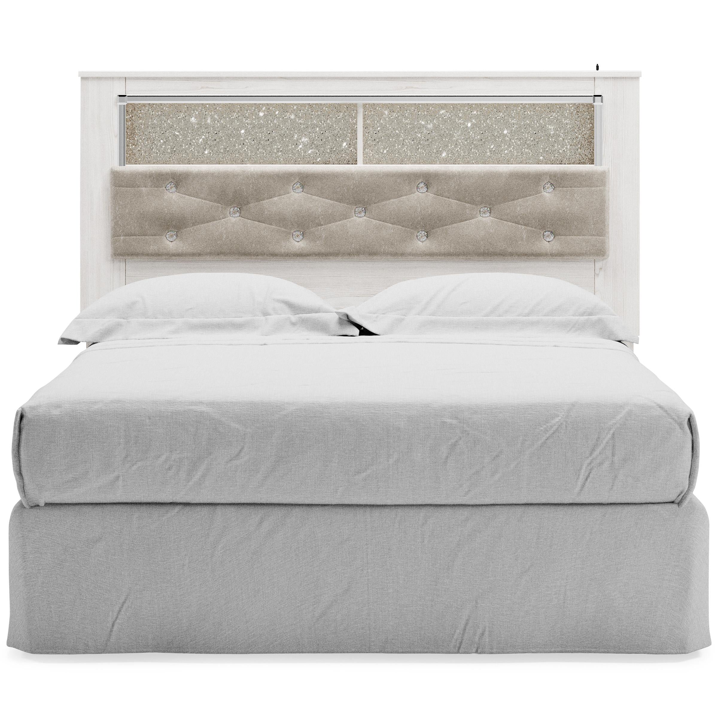 Signature Design by Ashley Altyra B2640-65 Queen Upholstered Panel Bookcase Headboard IMAGE 3