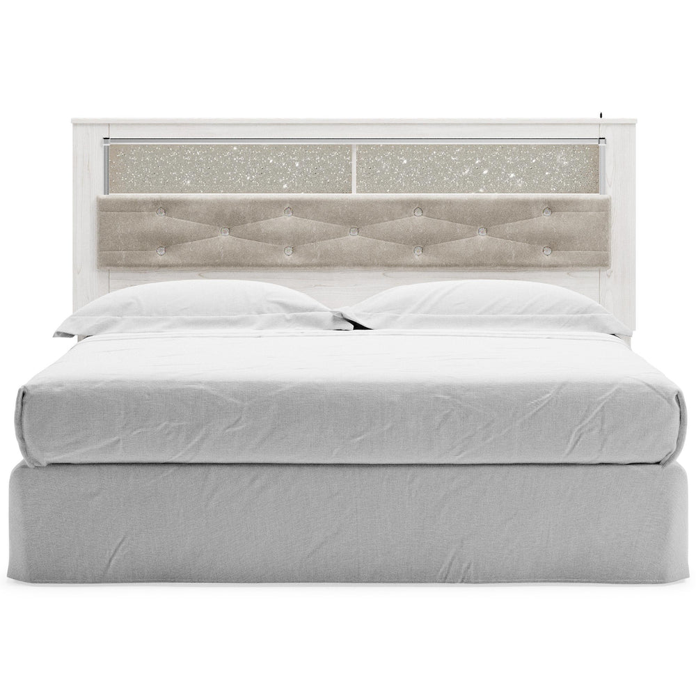  Signature Design by Ashley Altyra B2640-69 King Upholstered Panel Bookcase Headboard IMAGE 3