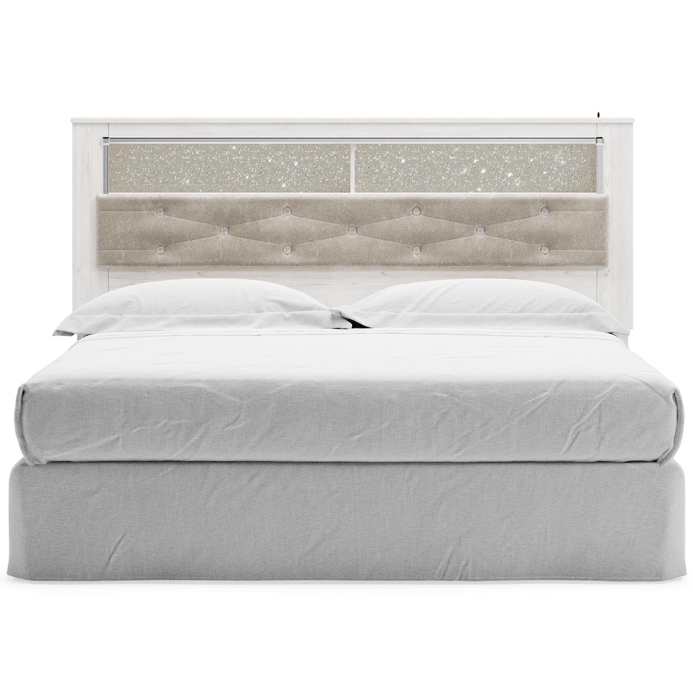  Signature Design by Ashley Altyra B2640-69 King Upholstered Panel Bookcase Headboard IMAGE 3