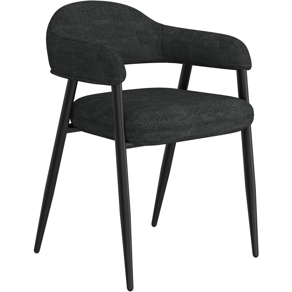  Worldwide Home Furnishings Archer 202-089CH Dining Chair - Charcoal Fabric and Black IMAGE 1