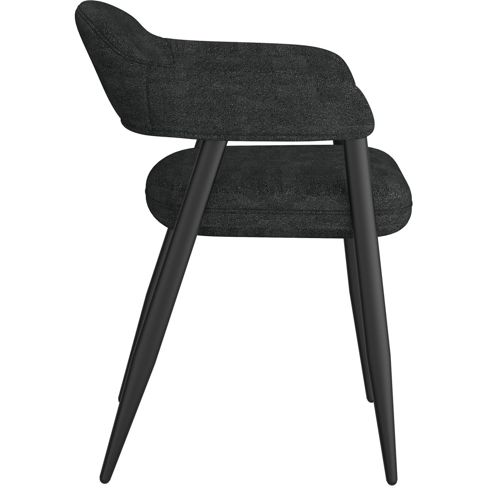  Worldwide Home Furnishings Archer 202-089CH Dining Chair - Charcoal Fabric and Black IMAGE 3