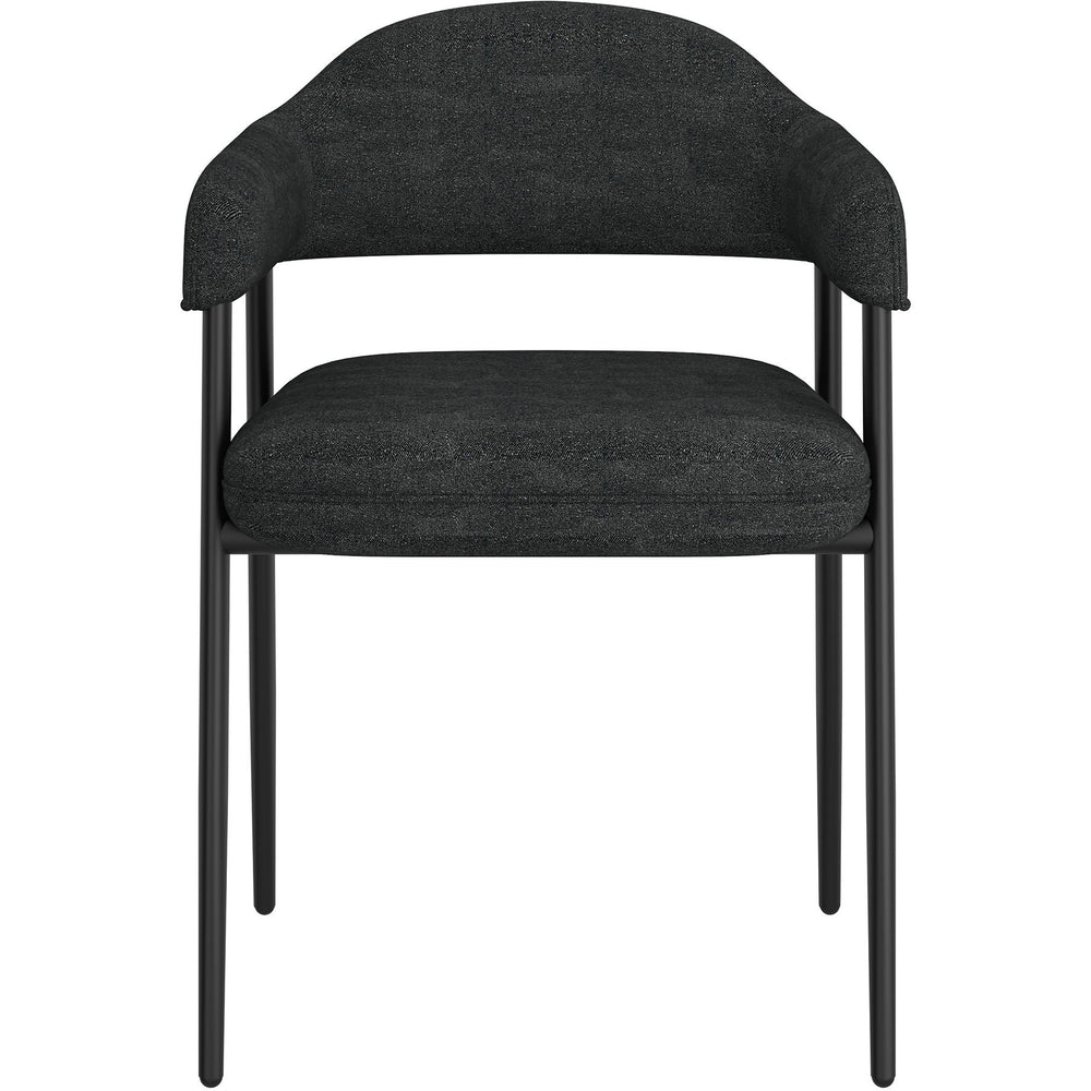 Worldwide Home Furnishings Archer 202-089CH Dining Chair - Charcoal Fabric and Black IMAGE 4