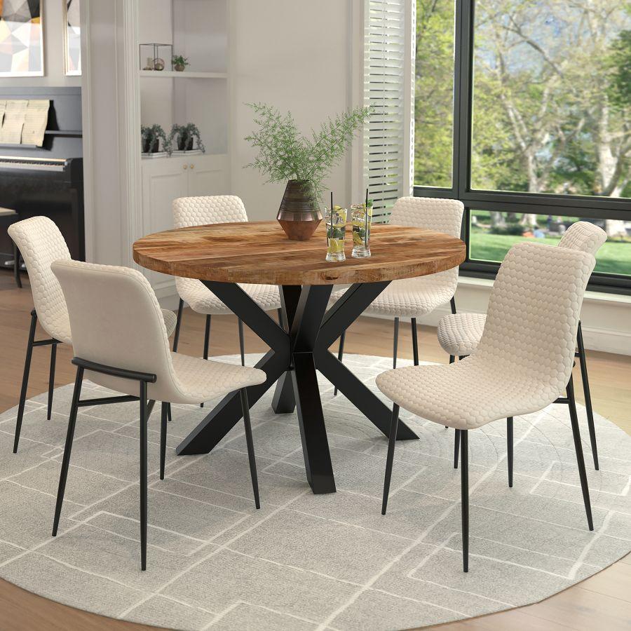  !nspire Brixx 202-083BEG Dining Chair - Beige Fabric and Black IMAGE 6