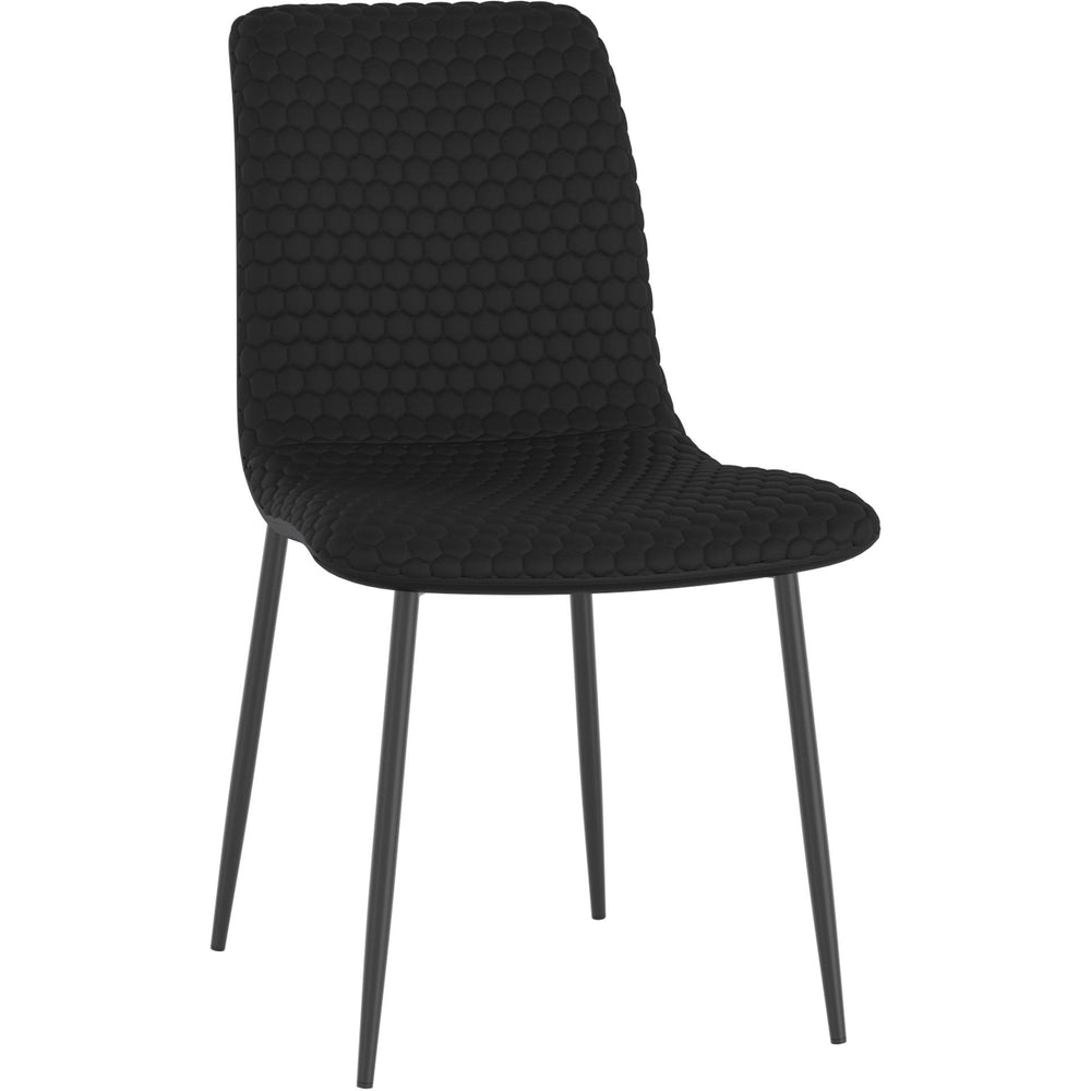  !nspire Brixx 202-083BLK Dining Chair - Black Faux Leather and Black IMAGE 1