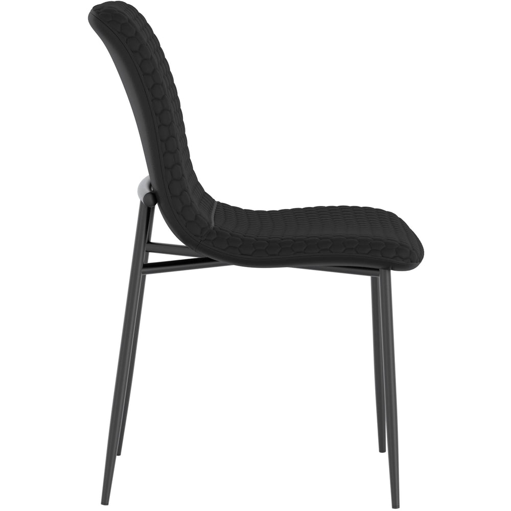  !nspire Brixx 202-083BLK Dining Chair - Black Faux Leather and Black IMAGE 3