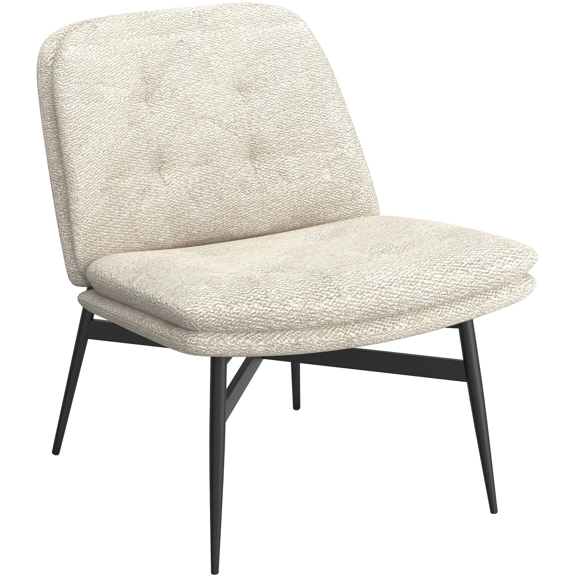  Worldwide Home Furnishings Caleb 403-091BG Accent Chair - Beige Fabric and Black IMAGE 1