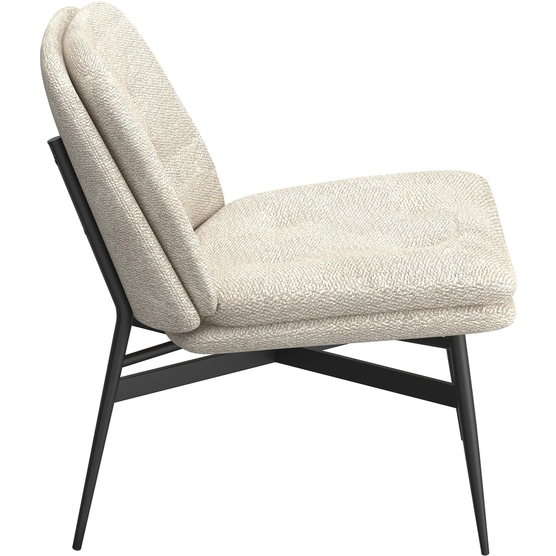  Worldwide Home Furnishings Caleb 403-091BG Accent Chair - Beige Fabric and Black IMAGE 3