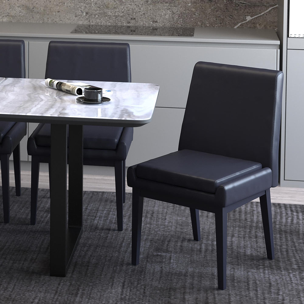  !nspire Cortez 202-081BLK_BK Dining Chair - Black Faux Leather and Black IMAGE 6