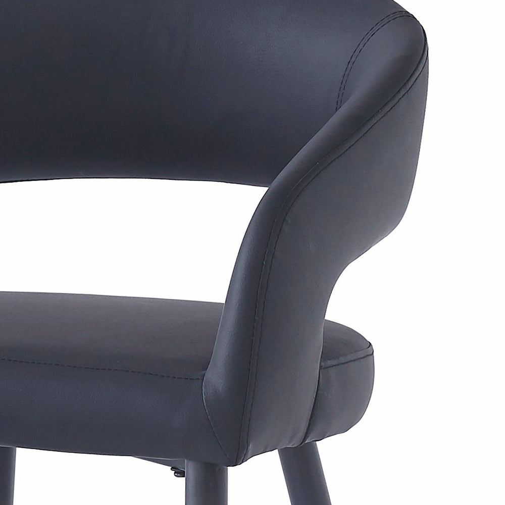  !nspire Crimson 203-096BK 26" Counter Stool - Black Faux Leather and Black and Aged Gold IMAGE 5