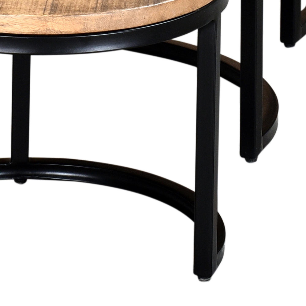  !nspire Darsh 303-403NAT 3 pc Coffee Table Set - Natural and Black IMAGE 4