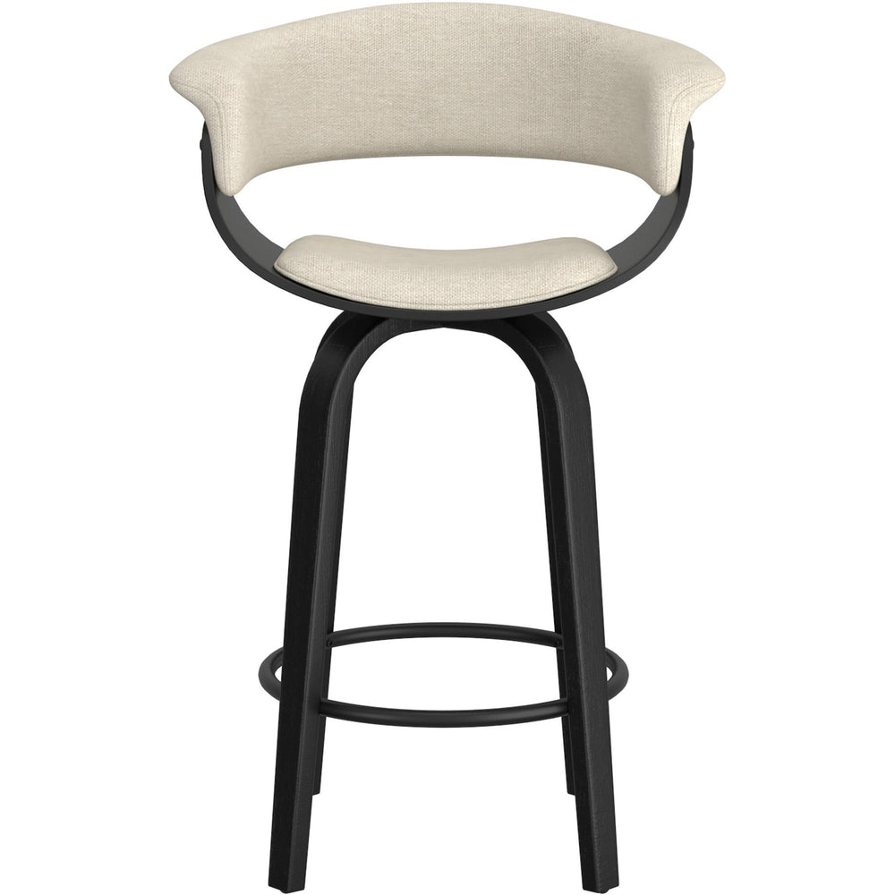  !nspire Holt 203-981BG_BK 26" Counter Stool - Beige Fabric and Black IMAGE 4