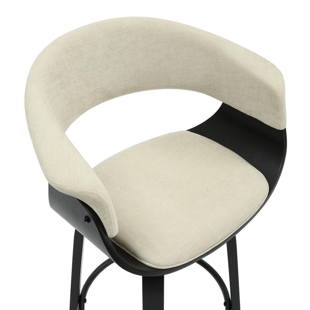  !nspire Holt 203-981BG_BK 26" Counter Stool - Beige Fabric and Black IMAGE 5