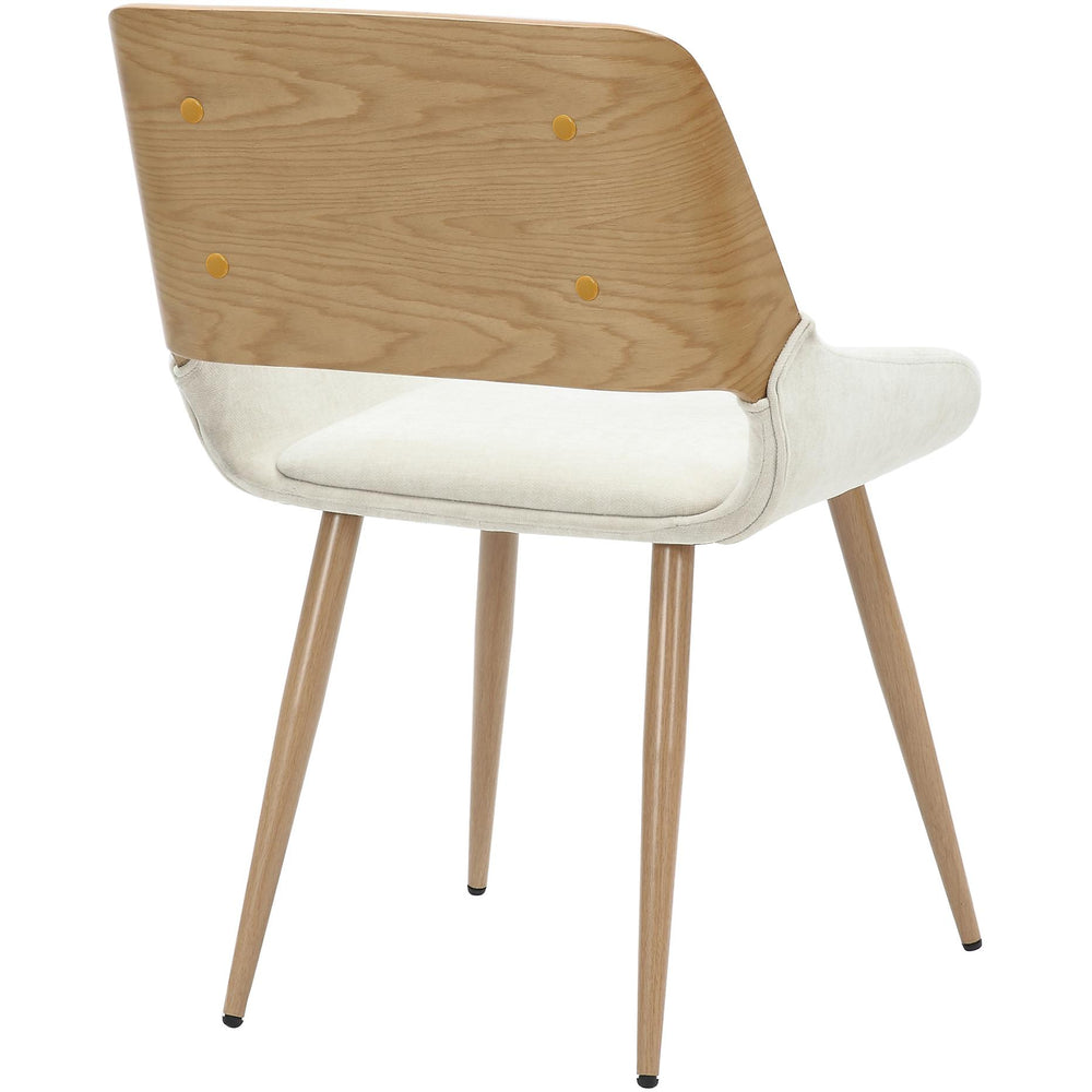  !nspire Hudson 202-582BG Dining Chair - Beige Fabric and Natural Metal and Wood IMAGE 2
