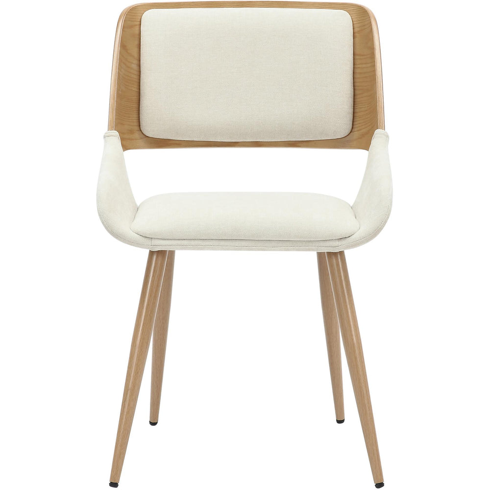  !nspire Hudson 202-582BG Dining Chair - Beige Fabric and Natural Metal and Wood IMAGE 4