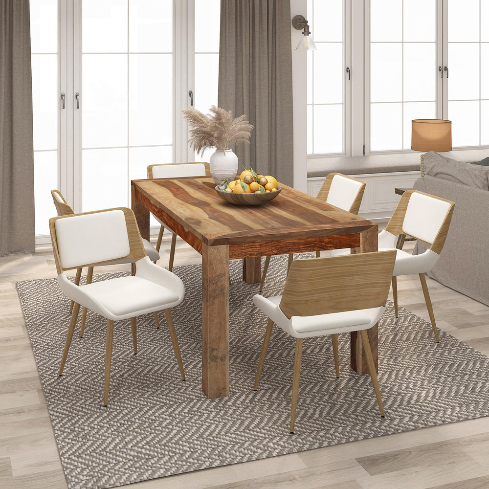  !nspire Hudson 202-582BG Dining Chair - Beige Fabric and Natural Metal and Wood IMAGE 7