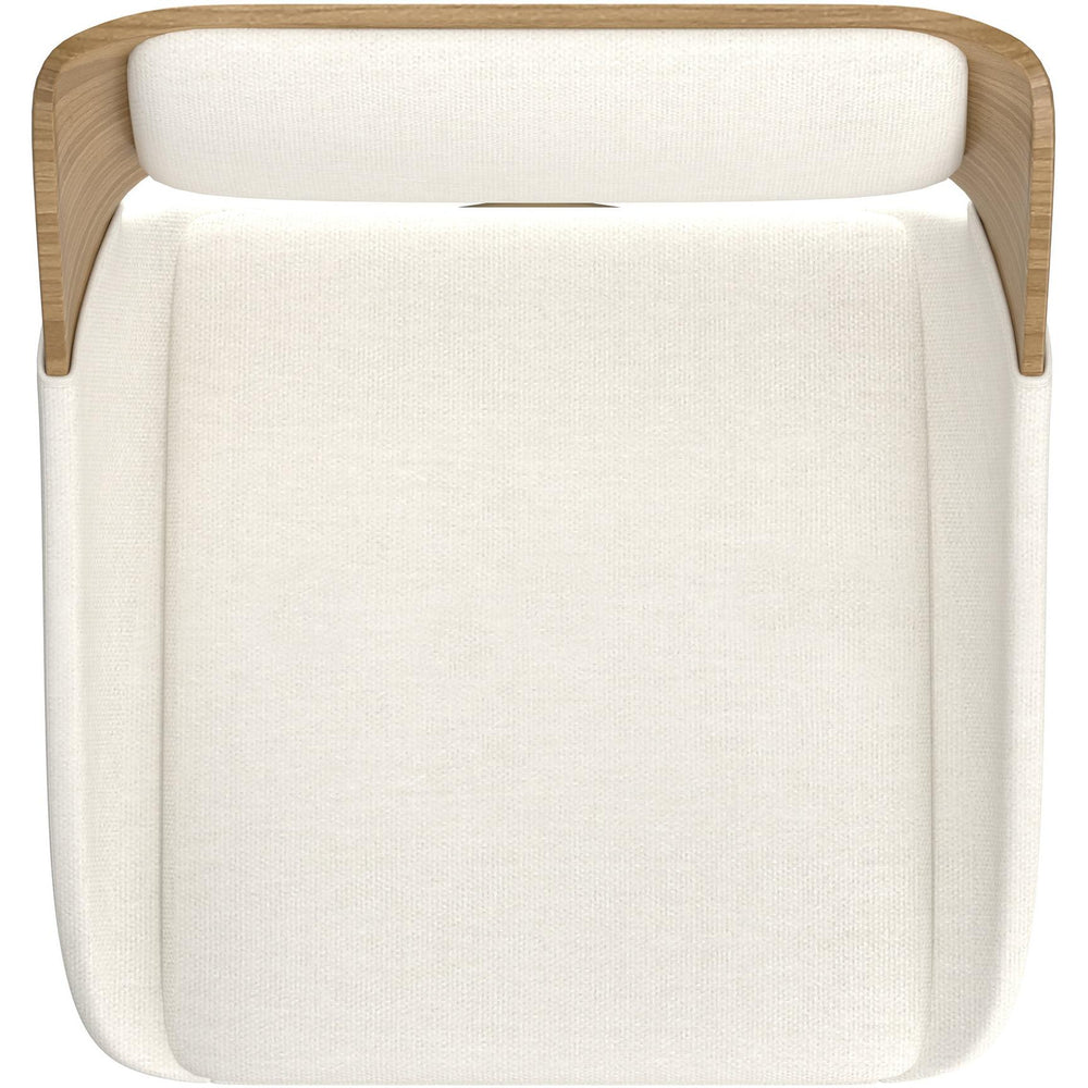  !nspire Hudson 203-582BG 26" Counter Stool with Swivel - Beige Fabric and Natural IMAGE 6