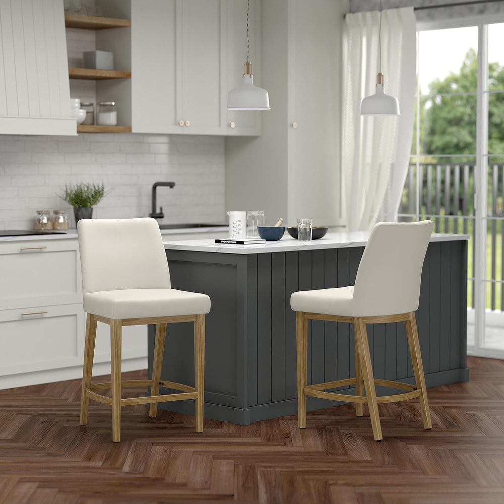 !nspire Jace 203-082BEG_NT 26" Counter Stool - Beige Fabric and Natural IMAGE 6