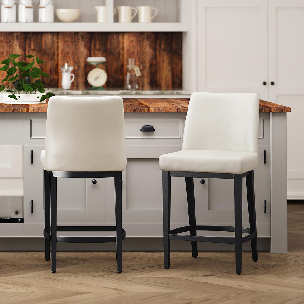 !nspire Jace 203-082PUBG_BK 26" Counter Stool - Beige Faux Leather and Black IMAGE 6