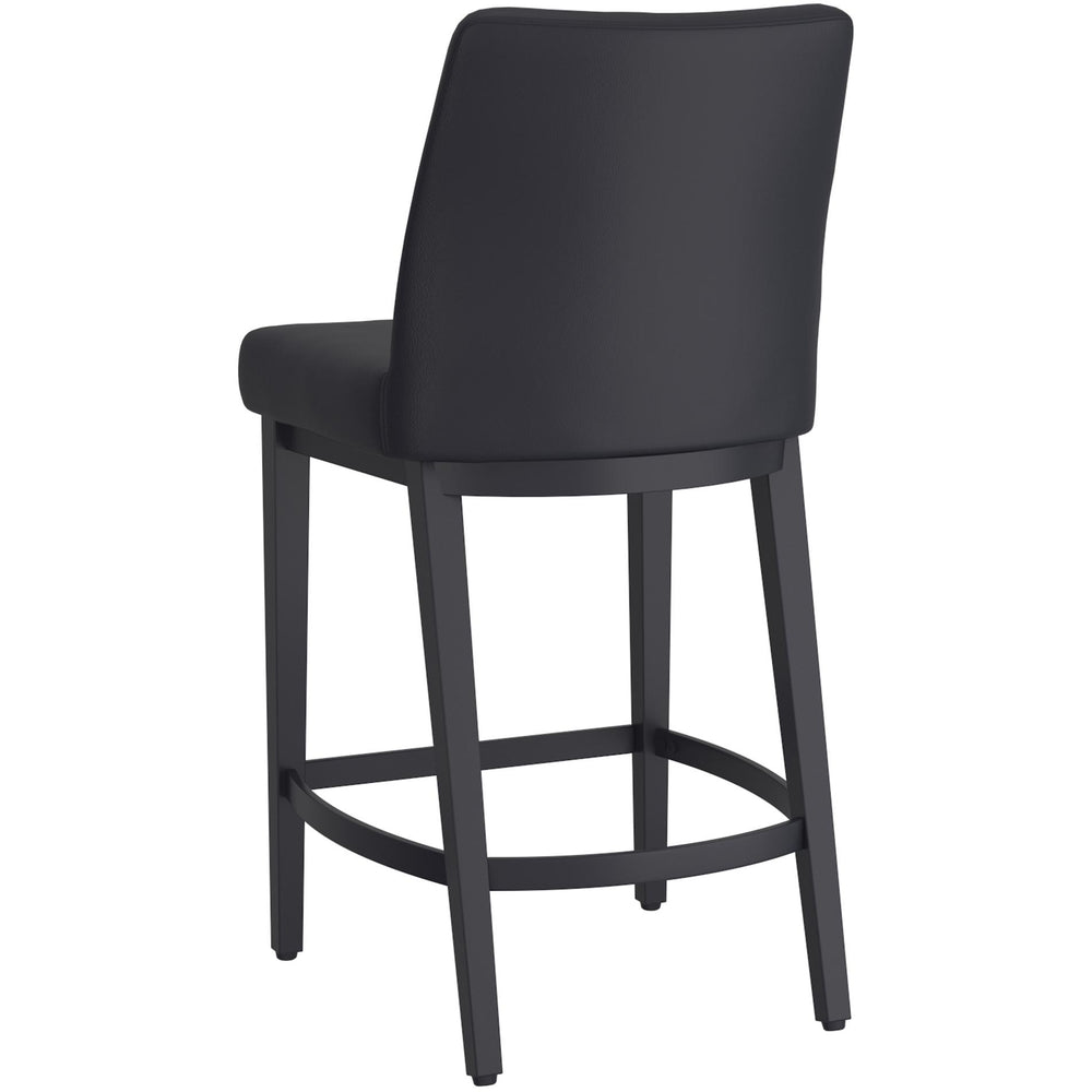  !nspire Jace 203-082PUBLK_BK 26" Counter Stool - Black Faux Leather and Black IMAGE 2