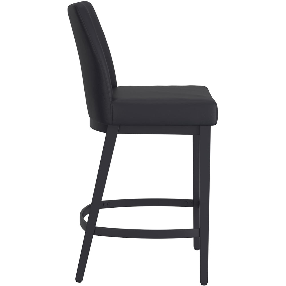  !nspire Jace 203-082PUBLK_BK 26" Counter Stool - Black Faux Leather and Black IMAGE 3