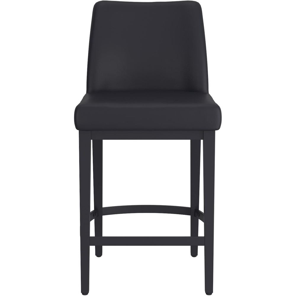  !nspire Jace 203-082PUBLK_BK 26" Counter Stool - Black Faux Leather and Black IMAGE 4