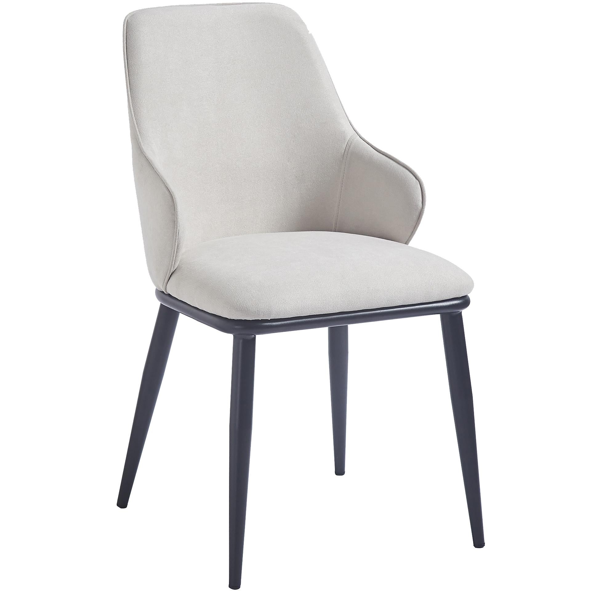  !nspire Kash 202-084BEG Dining Chair - Beige Fabric and Black IMAGE 1