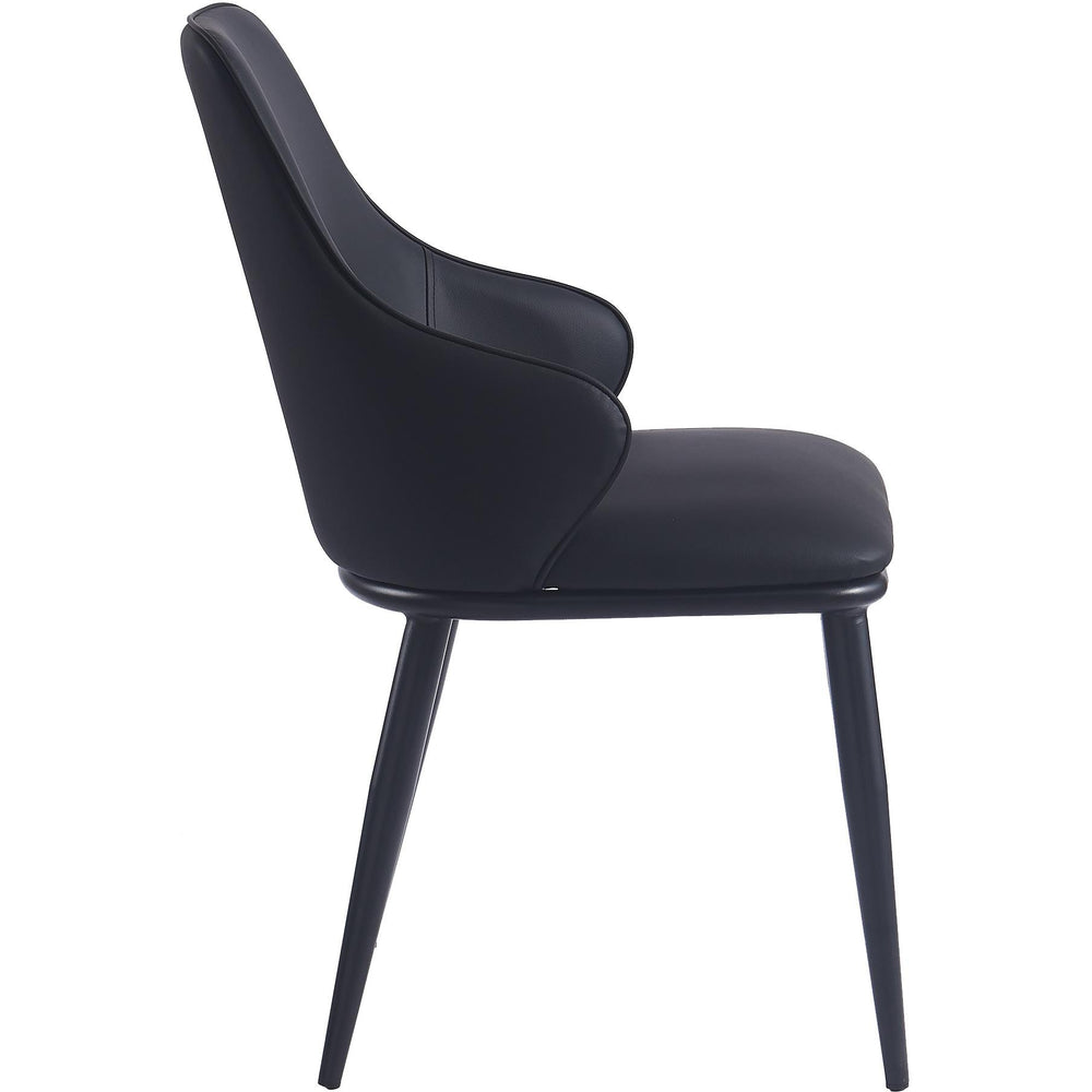  !nspire Kash 202-084BLK Dining Chair - Black Faux Leather and Black IMAGE 3