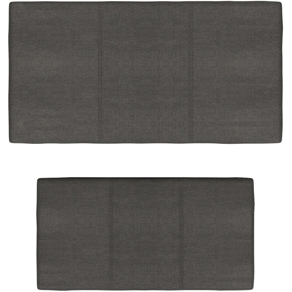  Worldwide Home Furnishings Levi 402-611CH 2 pc Rectangular Storage Ottoman Bench Set - Charcoal Fabric IMAGE 6