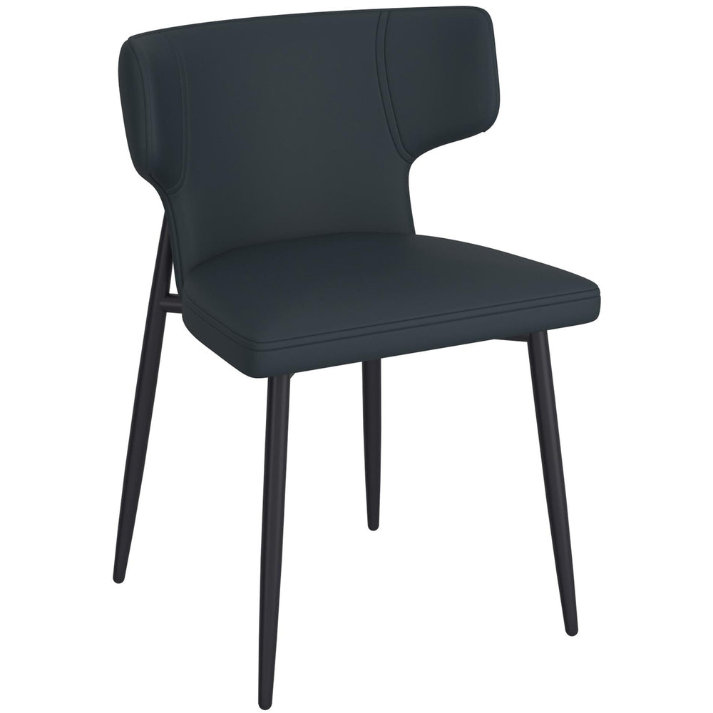  !nspire Olis 202-085PUBK Dining Chair - Black Faux Leather and Black IMAGE 1