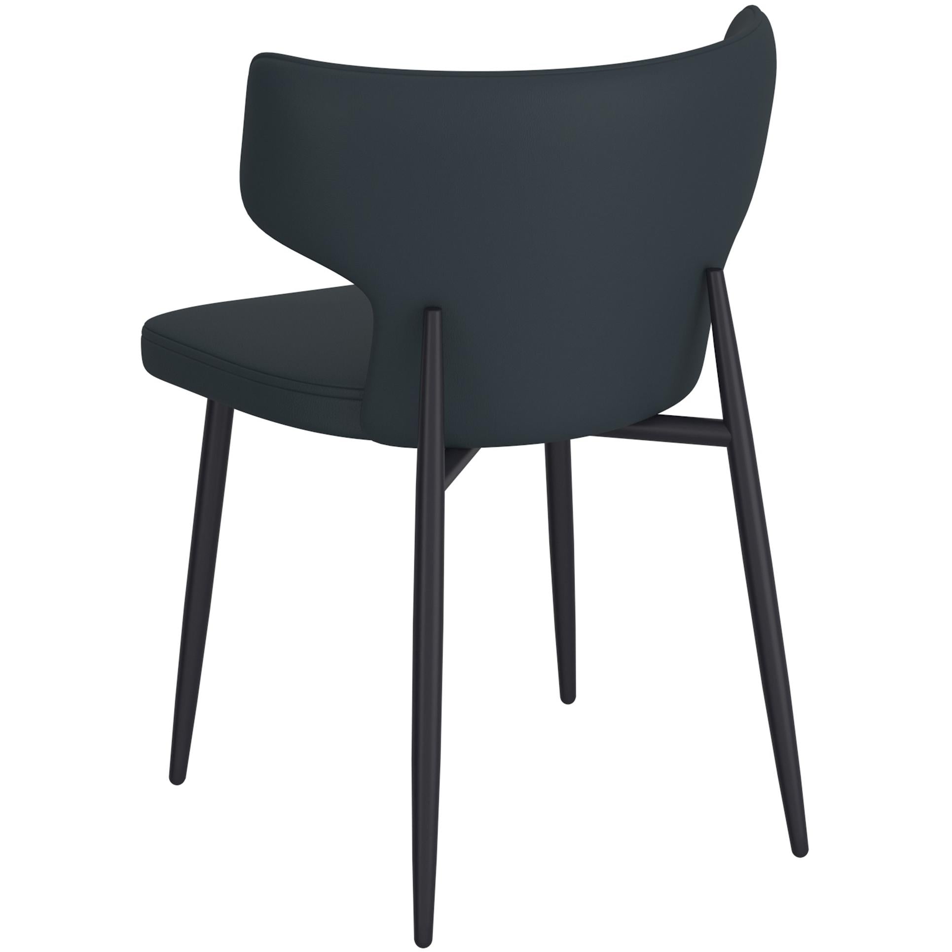  !nspire Olis 202-085PUBK Dining Chair - Black Faux Leather and Black IMAGE 2