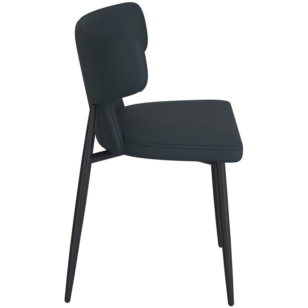  !nspire Olis 202-085PUBK Dining Chair - Black Faux Leather and Black IMAGE 3
