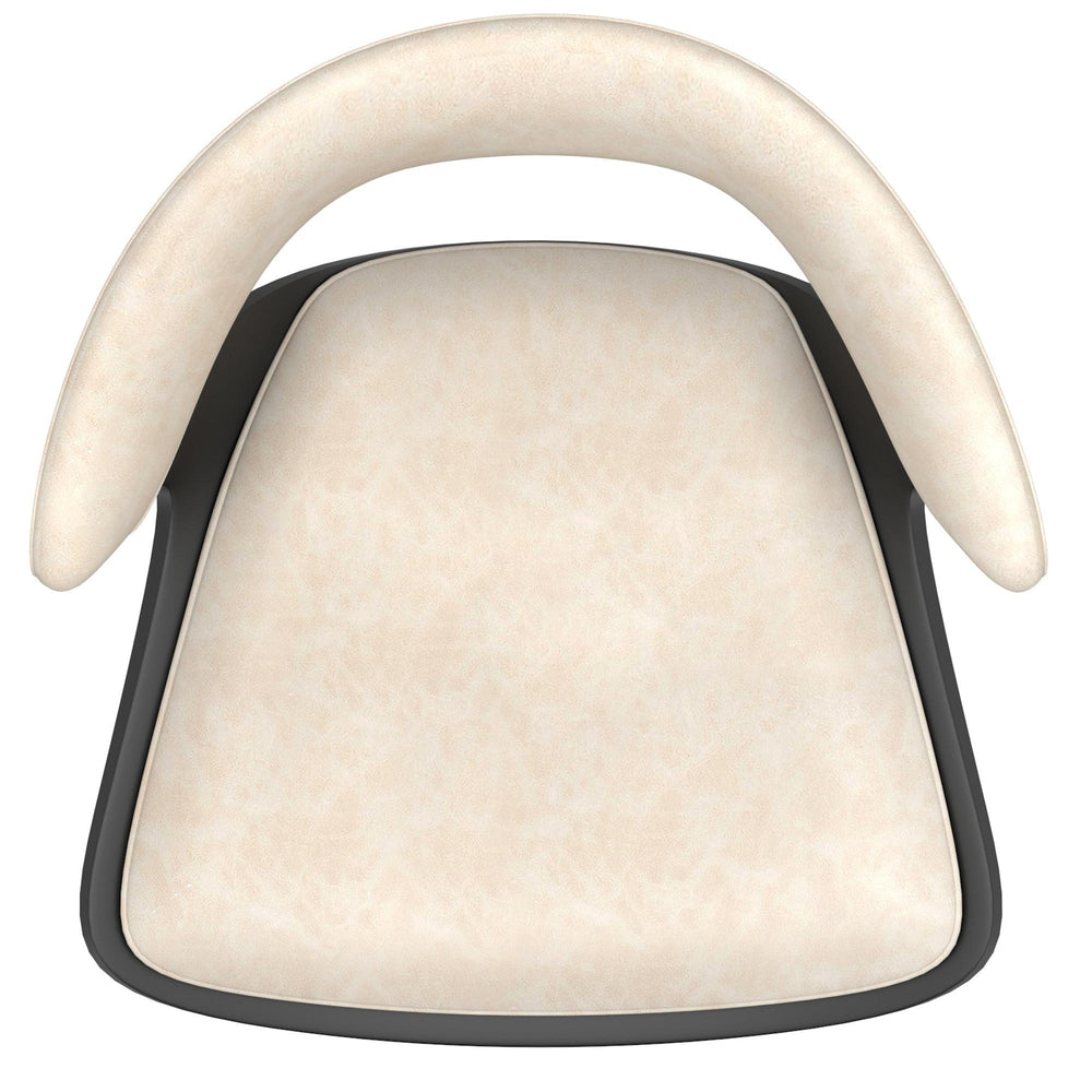  !nspire Rover 203-554IV Adjustable Air Lift Stool - Ivory and Black IMAGE 5