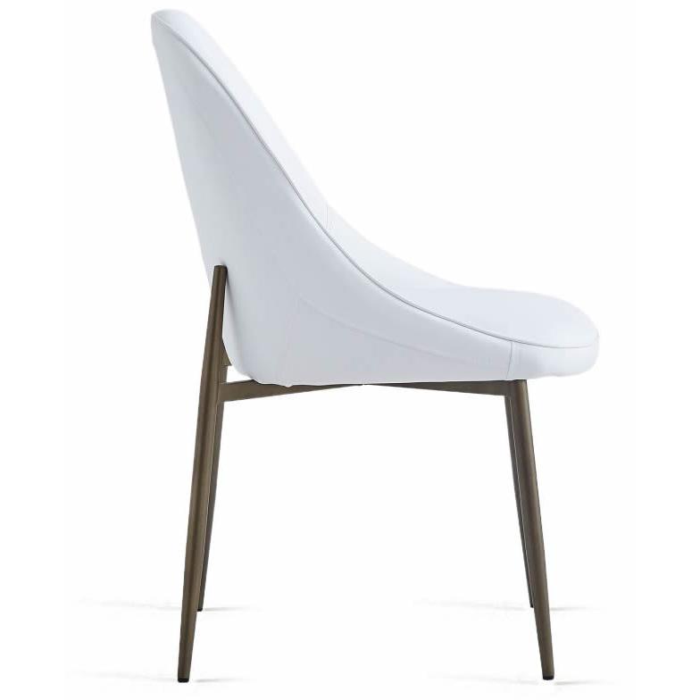  Worldwide Home Furnishings Stark/Cleo 207-535GL_636WT 7 pc Dining Set - Aged Gold with White Chair IMAGE 9