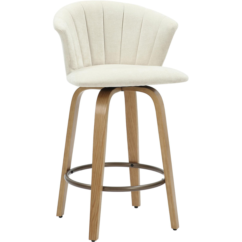  !nspire Tula 203-583BEG 26" Counter Stool - Beige Fabric and Natural IMAGE 1