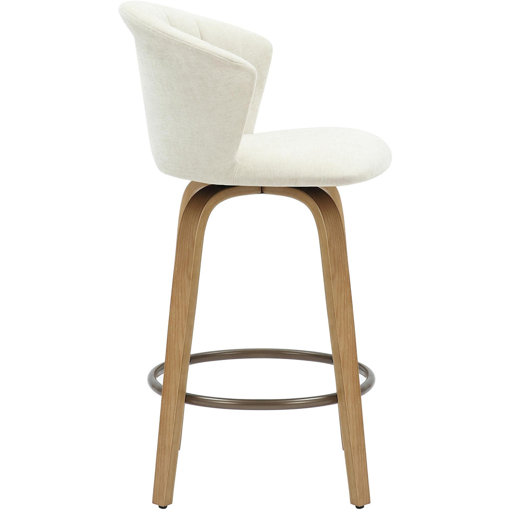  !nspire Tula 203-583BEG 26" Counter Stool - Beige Fabric and Natural IMAGE 3