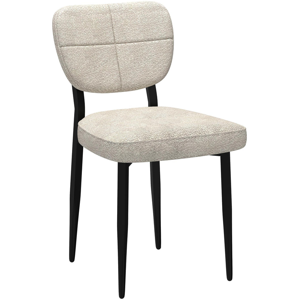  Worldwide Home Furnishings Zeke 202-090BG Dining Chair - Beige and Black IMAGE 1