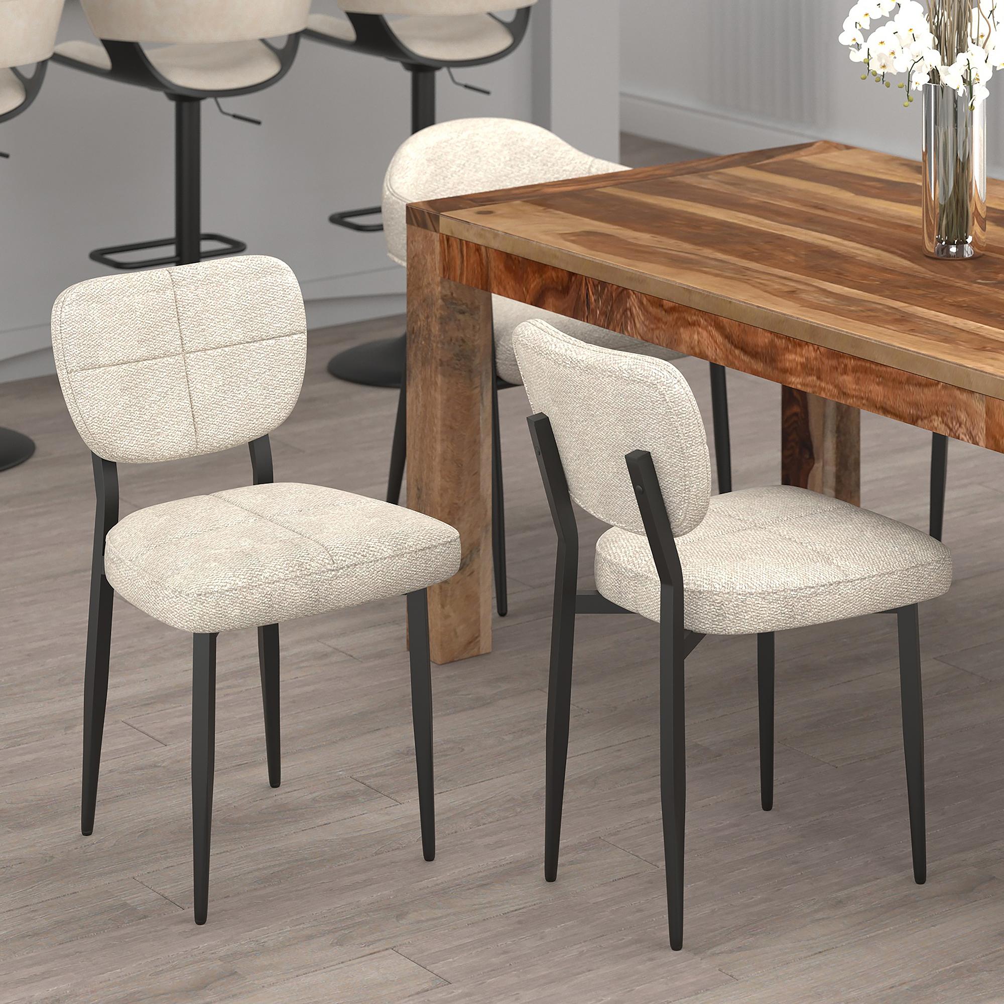  Worldwide Home Furnishings Zeke 202-090BG Dining Chair - Beige and Black IMAGE 6